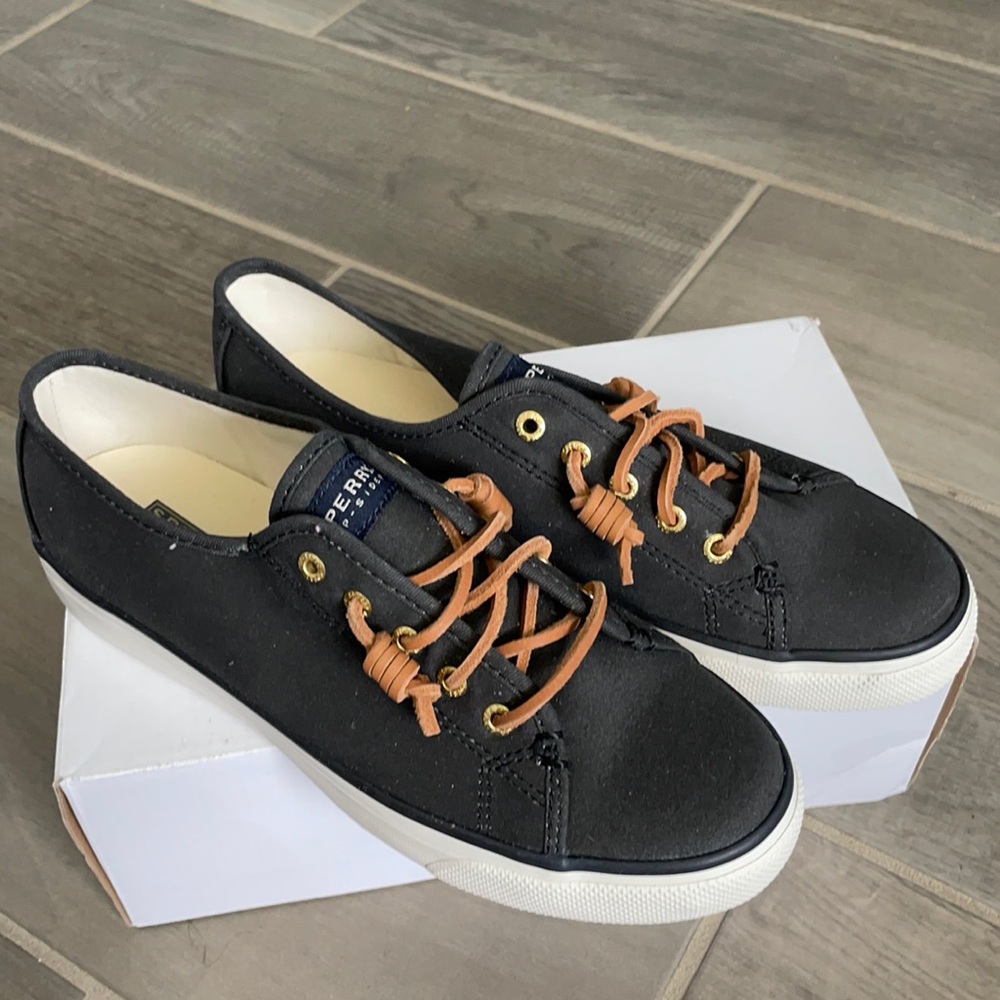 Sperry Seacoast Black Boat Shoes